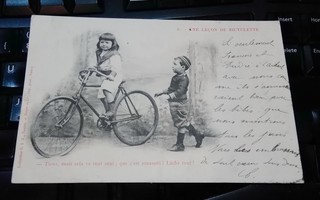 Polkupyörä ja Kaunis Tyttö v.1902 PK96
