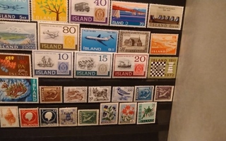 Islanti postimerkit 85kpl leimaamattomat