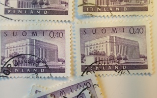 Malli 1963 Eduskuntatalo violetti postimerkki 0,40 markka