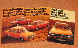 1974 Audi 100 PRESTIGE esite - suom - KUIN UUSI - 36 sivua