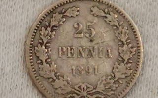 25 penniä 1891, Suomi