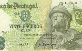 Portugali 20 escudoa 1971