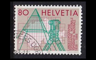 Sveitsi 1378 o Maanmittauslaitos 150v (1988)