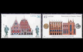 Latvia 702-3 ** UNESCO-maailmanperintökohteet (2007)