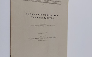 Antti Sovijärvi : Suomalais-ugrilainen tarkekirjoitus