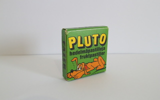 Pluto hedelmäpastilleja avaamaton karkkiaski 1970-luvulta