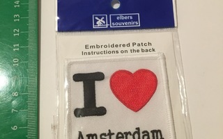 kangasmerkki I LOVE AMSTERDAM