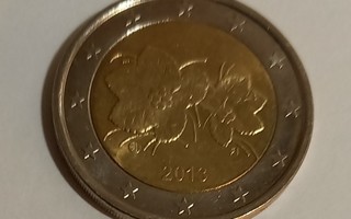 Suomi, tavallinen 2 €  2013. Kierrosta.