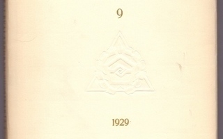 Kalevalaseuran vuosikirja 9  sid.koruk.kp 1929