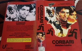 VHS kansipaperi Corbari Natsien kauhu