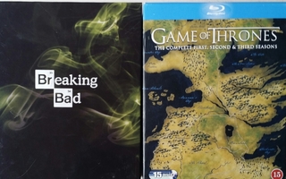 Game of Thrones, kaudet 1-3 + Breaking Bad boksi -Blu Ray