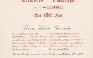 1918  Transoceanic Oy Ab, Turku osakekirja varustamo