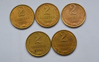 Venäjä - 2 kopeekka  1985,86,88,89,91