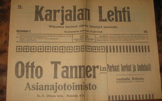 Sanomalehti  Karjalan Lehti  22.12.1912