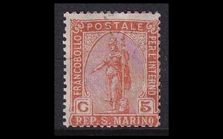 San Marino 33 o Vapauden jumalatar 5 C (1899)