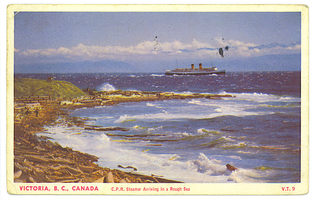 Laivakortti: VICTORIA, B.C., CANADA.  kulkenut.1955
