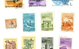 Unkarilaisia postimerkkejä 1958-   11 kpl