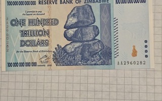 Zimbabwe seteli 100 biljoonaa dollari