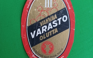 Vahvaa Varasto olutta III Kuopio etiketti
