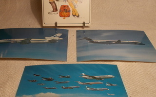 Finnair postikortit, 4 kpl, kulkemattomat
