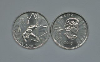 2010 Kanada 25c. Olympia Juhlakolikko : FREESTYLEHIIHTO UNC.