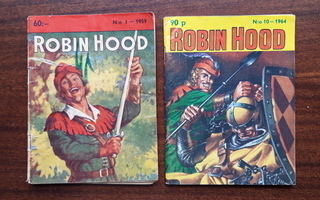 Robin Hood 3 1959 ja 10 1964, antiikki lehdet, 2 kpl