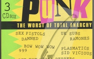 PUNK: THE WORST OF TOTAL ANARCHY – UUSI! - 3-CD BOX 1996
