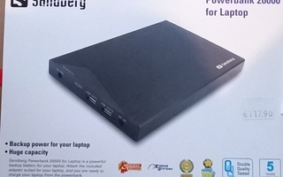 Uusi Sandberg powerbank 20000 for laptop
