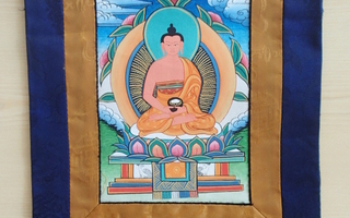 UUSI tiibetiläinen buddha-thangha käsityötä mitat 24x38cm