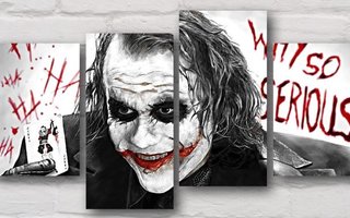 The Joker Batman *Why So Serious* CANVAS PAINTING  H Ledger