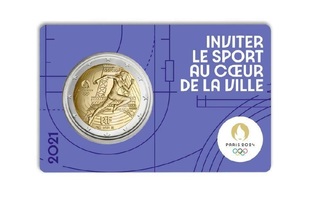 2€ Juhlaraha Ranska 2021 Olympialaiset (violetti