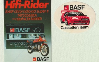 Vanhoja BASF/BMW-mainostarroja