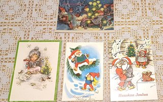 Haitari 4 kpl postitettuja joulukortteja
