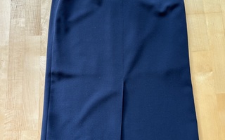 Tummansininen pitkä stretch hame ( koko D42 ) 90-luvulta