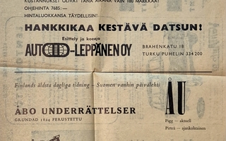 Lentonäytös toukokuu 23. 1965 -mainos