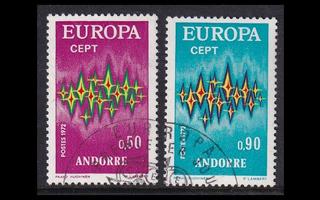 Andorra Fr 238-9 o Europa (1972)