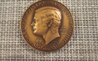 Carl. XVI. Gustaf /Gustaf .VI .Adolf .mitali 1973.