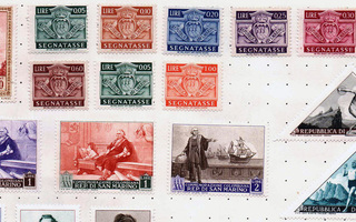 Vanhoja postimerkkejä Monaco ja San Marino