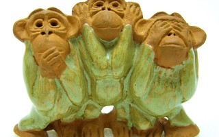 Apinafiguriini 3 viisasta apinaa