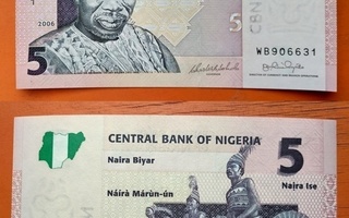 Nigeria five 5 naira 2006 seteli