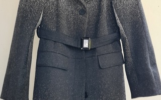 Roberto Cavalli mustavalkoinen villakangastakki/ takki S-M