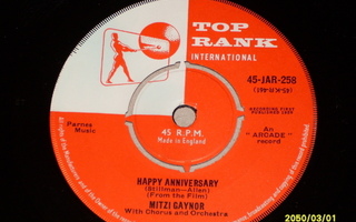 7" MITZI GAYNOR - Happy Anniversary - single 1959 pop EX