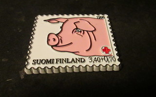 postimerkki Jääkaappimagneetti possu