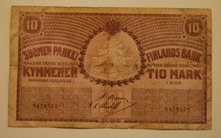 10 markkaa kullassa 1909