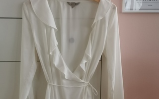 H&M valkoinen kietaisupusero, koko 36, uusi