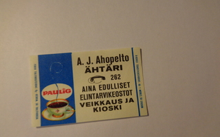 TT-etiketti A. J. Ahopelto, Ähtäri