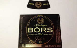 Etiketti - Hamburger Börs 100 vuotta III olut