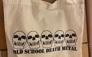 Old School Death Metal pääkallo kangaskassi