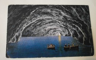 Capri, Sininen luola, väripk, p. 1924 Venetsiasta Suomeen