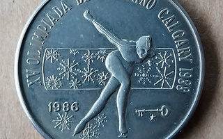 1 peso Cuba Kuuba 1986 Calgary Olympialaiset 1988